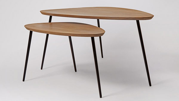 Sills midcentury-style coffee table set at Swoon Editions