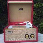 1962 Dansette Tempo record player in classic red