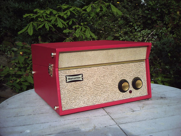 1962 Dansette Tempo record player in classic red