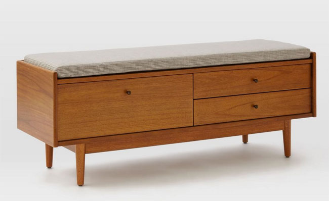 Mid-Century Entryway Bench by West Elm