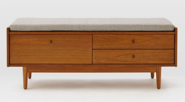 Mid-Century Entryway Bench by West Elm