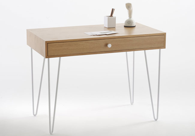 Adza one-drawer vintage desk at La Redoute