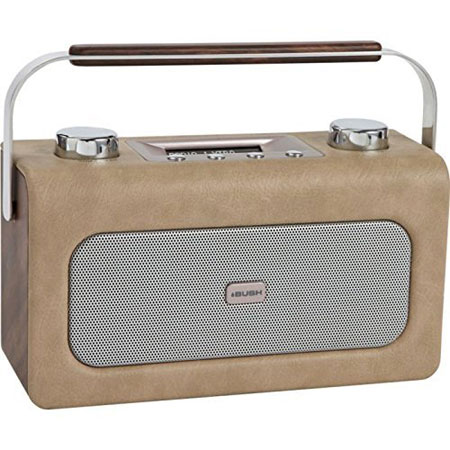 1960s-style Bush leather DAB radio