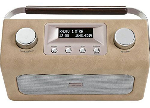 1960s-style Bush leather DAB radio