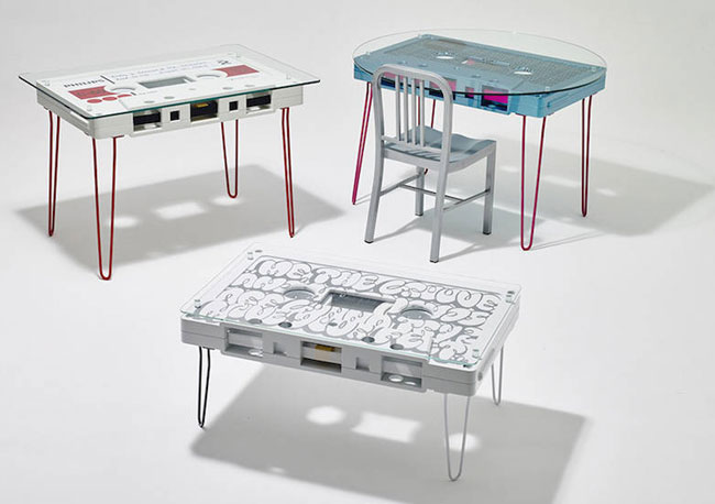 Super-sized tapes: Cassette coffee tables by Altar Furniture