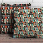 Architectural cushions: Manchester Modernist Collection by Gail Myerscough