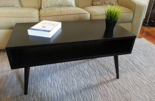 Midcentury-style coffee table by Flint Alley Furniture