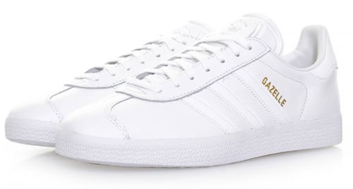 adidas gazelle white leather