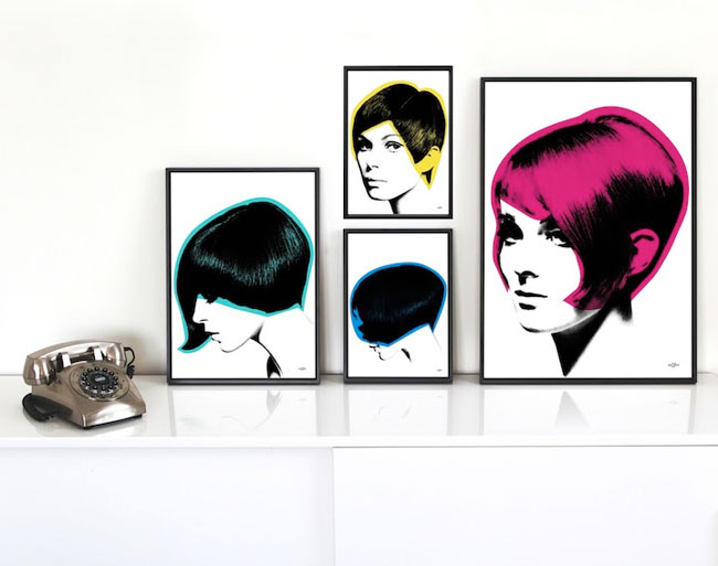 Mod Hair pop art collection from Art & Hue