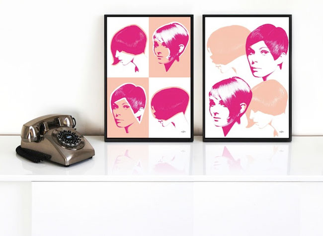 Mod Hair pop art collection from Art & Hue