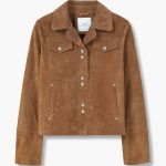 Vintage-style suede jacket at Mango