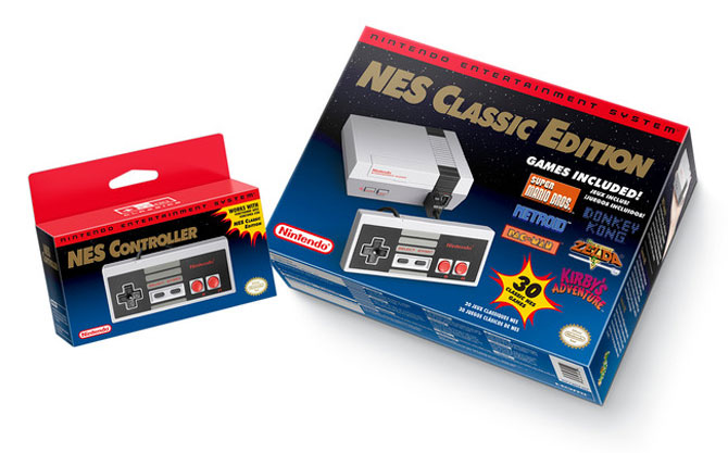 Nintendo reissues the classic NES console in miniature form with 30 games