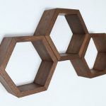 Retro-style hexagonal shelving by Haase Handcraft