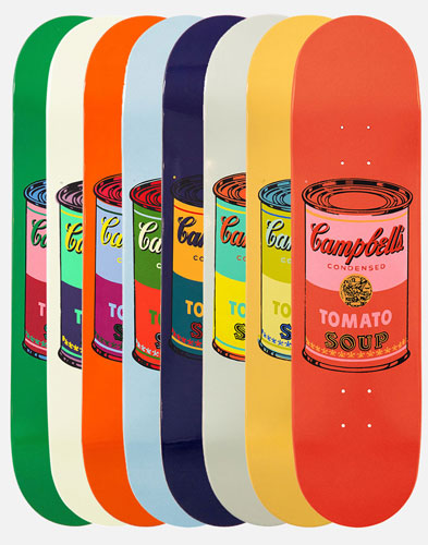The Skateroom x The Andy Warhol Foundation limited edition skateboard decks