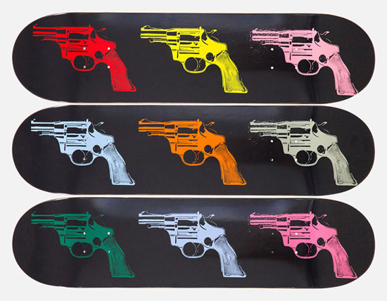 The Skateroom x The Andy Warhol Foundation limited edition skateboard decks