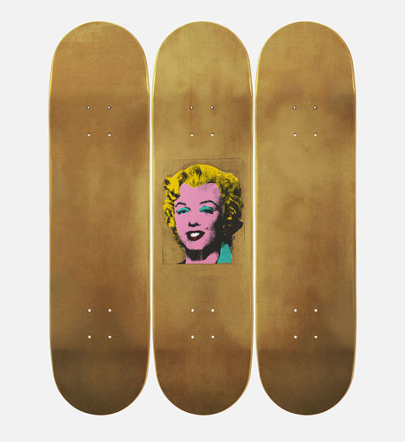 The Skateroom x The Andy Warhol Foundation limited edition skateboard decks