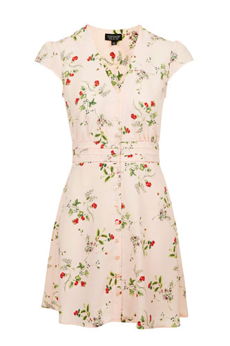 1940s-style floral tea dress at Topshop