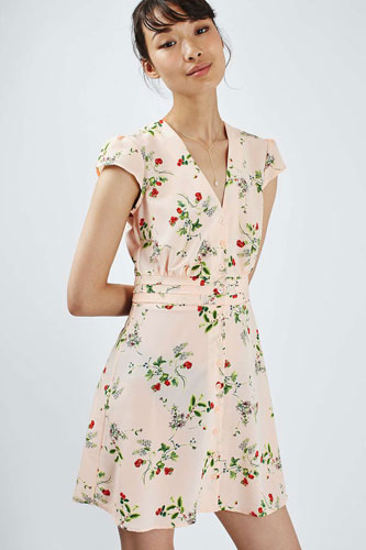 1940s-style floral tea dress at Topshop
