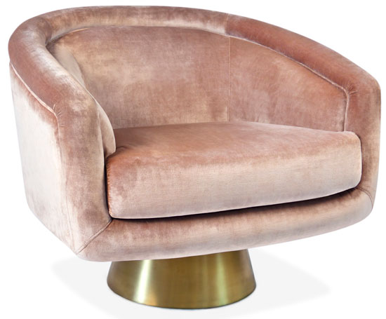 1970s-inspired Bacharach Swivel Chair at Jonathan Adler