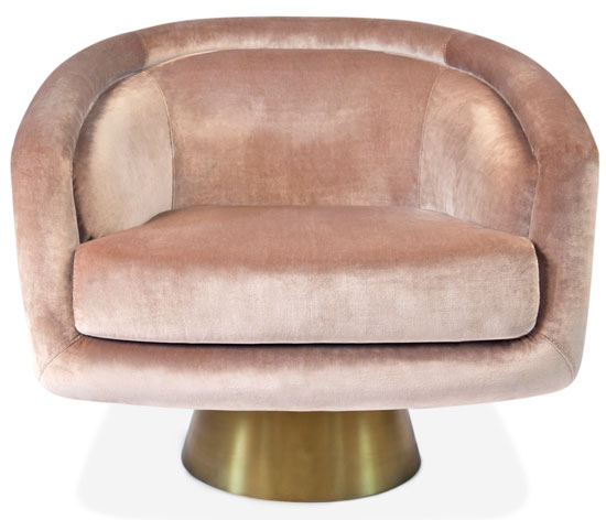 1970s-inspired Bacharach Swivel Chair at Jonathan Adler