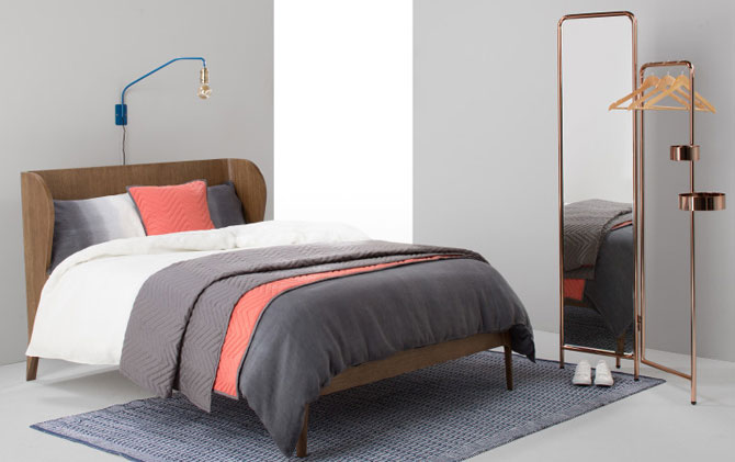 Retro bedroom: Belgrave midcentury-style bed at Made