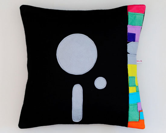 New Order Blue Monday cushion cover by Mrs Bojingles