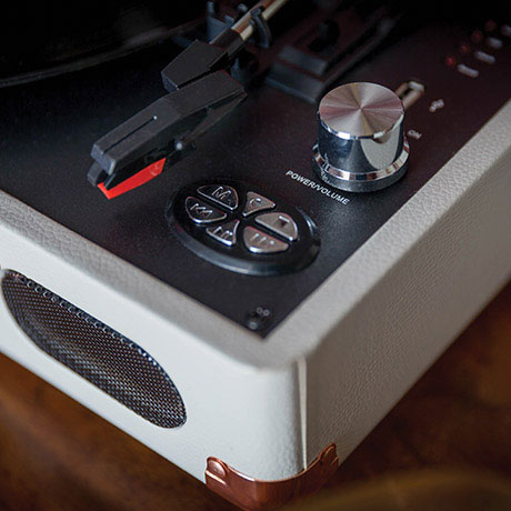 Elyxr retro-style portable record players at Monoqi