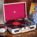 Elyxr retro-style portable record players at Monoqi