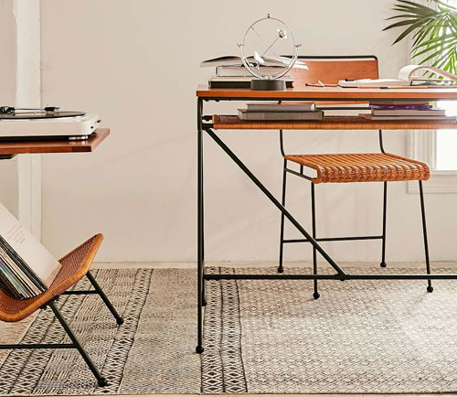 Ryerson midcentury-style desk and chair at Urban Outfitters