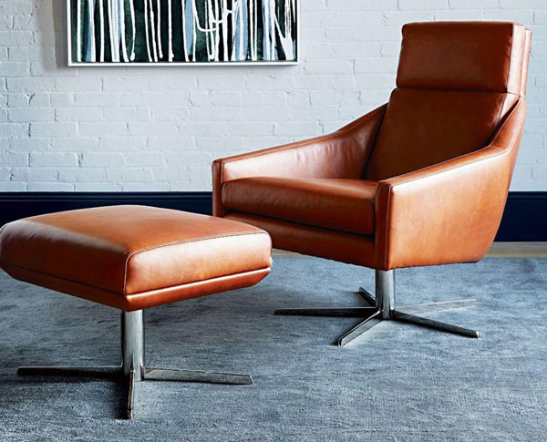 1960s-style Austin swivel armchair at West Elm