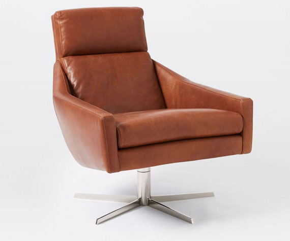 1960s-style Austin swivel armchair at West Elm