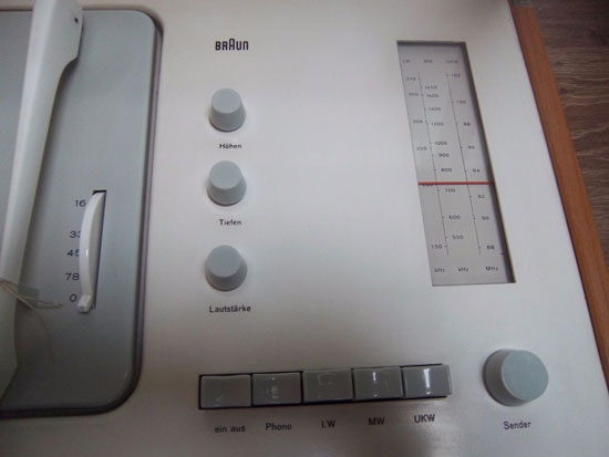 Restored 1950s Dieter Rams-designed Braun SK5 audio system