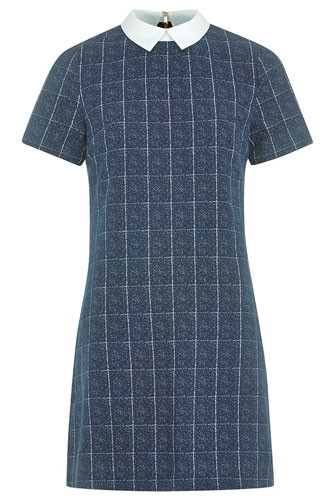 Louche Dree Check Contrast Collar Dress at Joy The Store