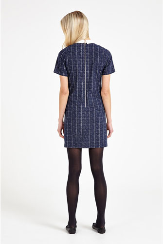 Louche Dree Check Contrast Collar Dress at Joy The Store