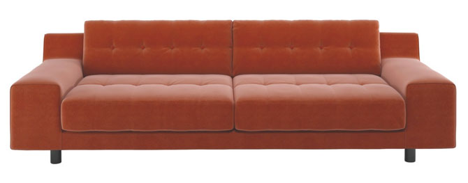 1970s-style Hendricks velvet sofa at Habitat