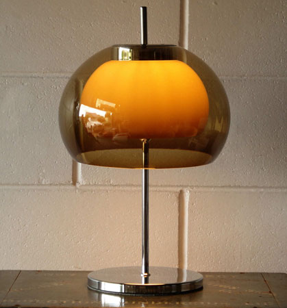 Vintage 1970s mushroom lamp