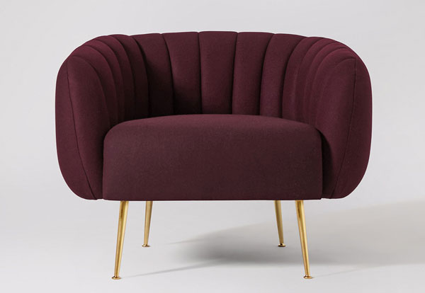 Retro-style Monroe armchair at Swoon Editions