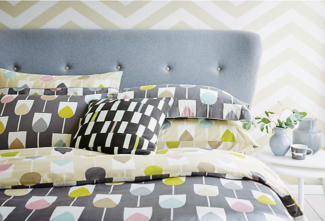 Retro bedroom: Scion Sula bedding at John Lewis