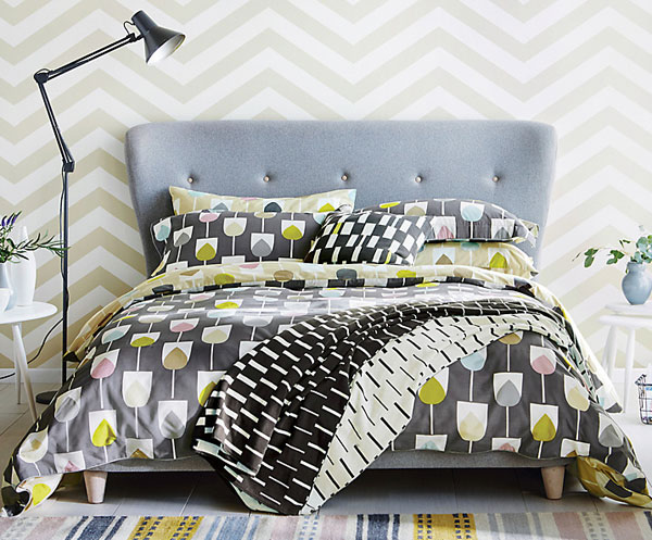 Retro bedroom: Scion Sula bedding at John Lewis