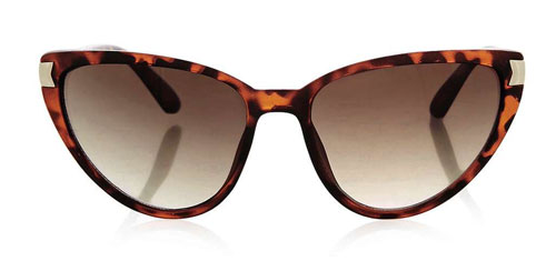 1950s-style oval-shaped sunglasses at Topshop
