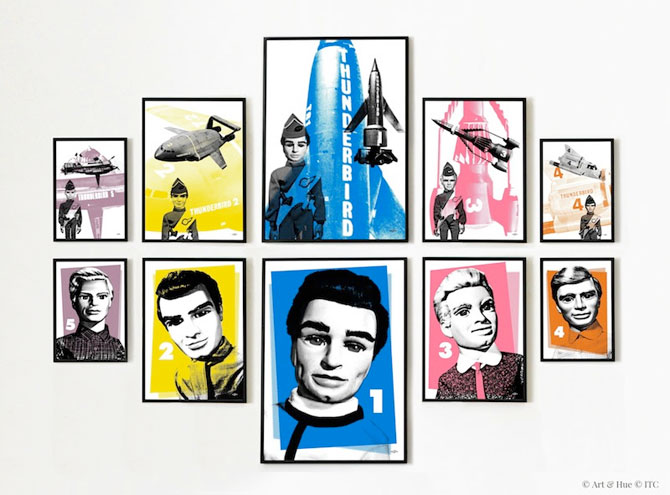 Thunderbirds Go Pop! pop art prints by Art & Hue