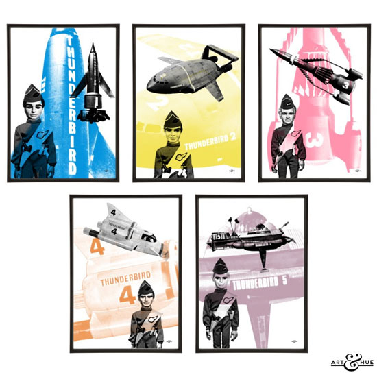 Thunderbirds Go Pop! pop art prints by Art & Hue