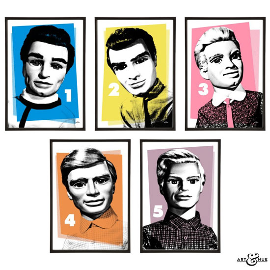 Thunderbirds Go Pop! pop art prints by Art & Hue