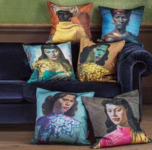 Tretchikoff cushions at Graham & Green