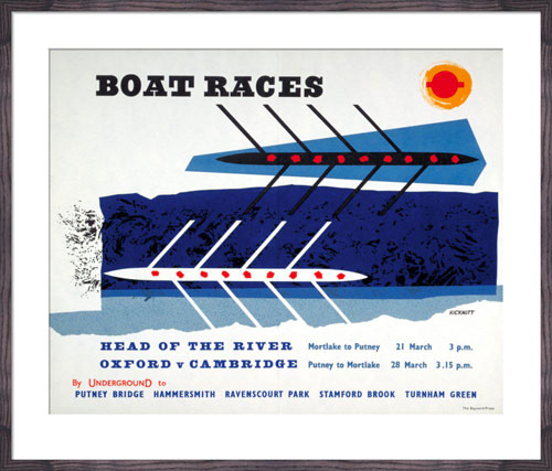 1950s Anne Hickmott-designed Boat Races print at King & McGaw