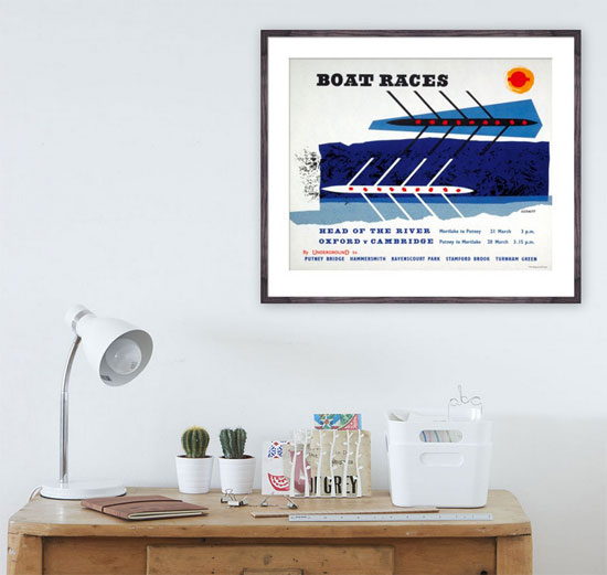 1950s Anne Hickmott-designed Boat Races print at King & McGaw