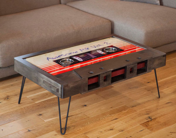 Cassette tape coffee tables by Taybles