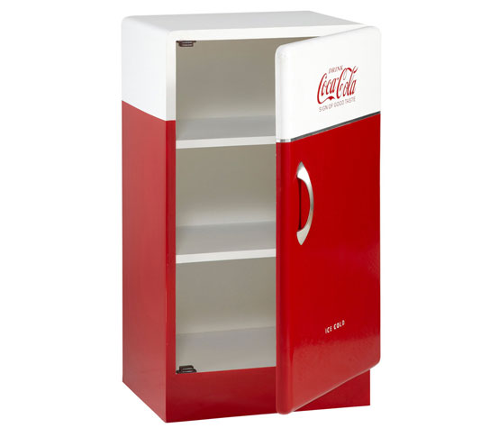 1950s-style Coca Cola wooden storage unit at Maisons du Monde