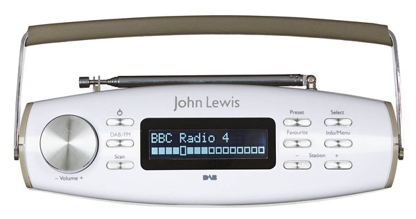 1960s-style John Lewis Aston MK2 DAB and FM radio