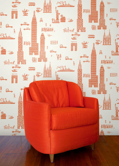 The Jim Flora wallpaper collection by the Double E Company